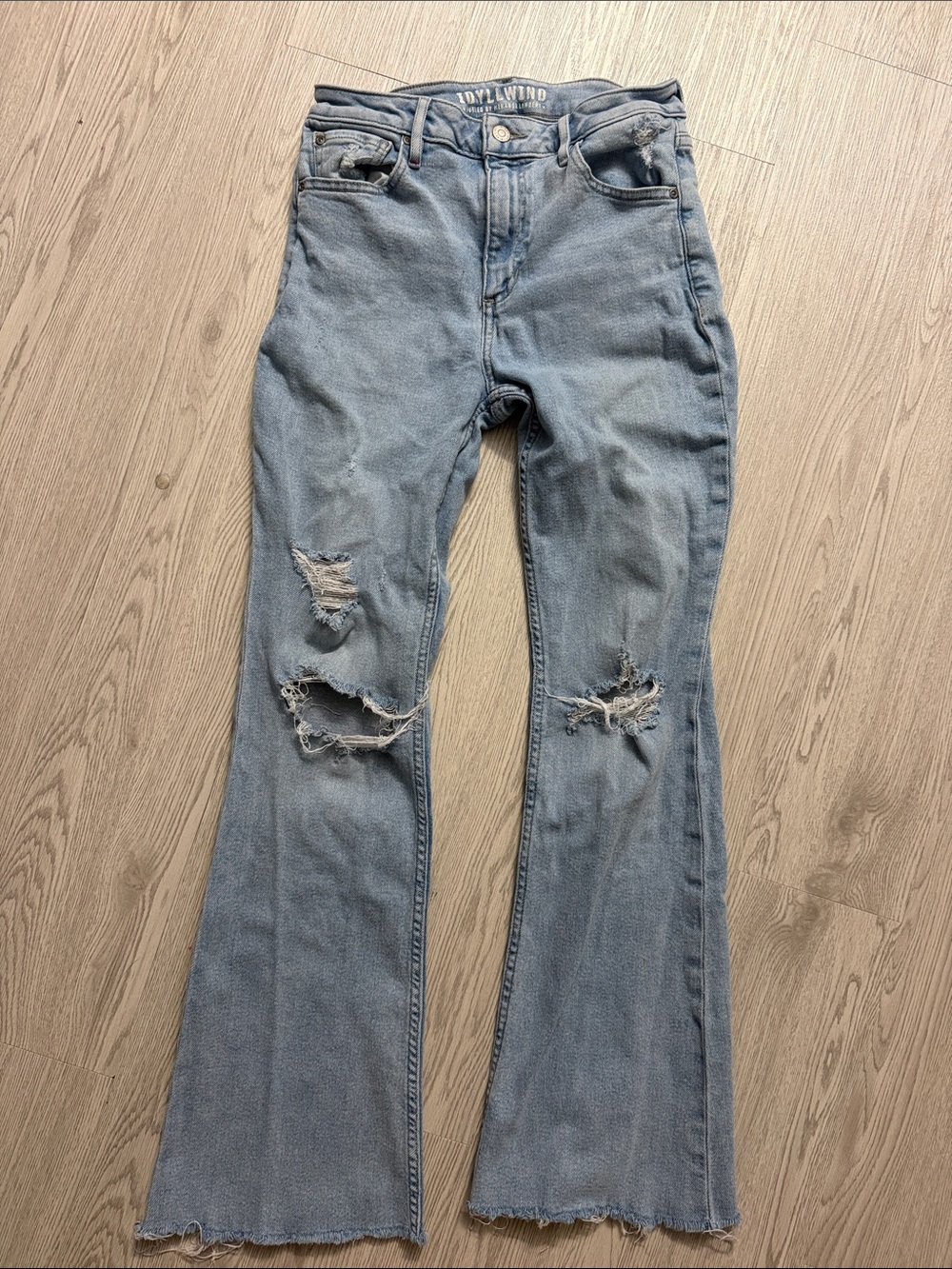 Idyllwind Light Blue Distressed Flare Jeans